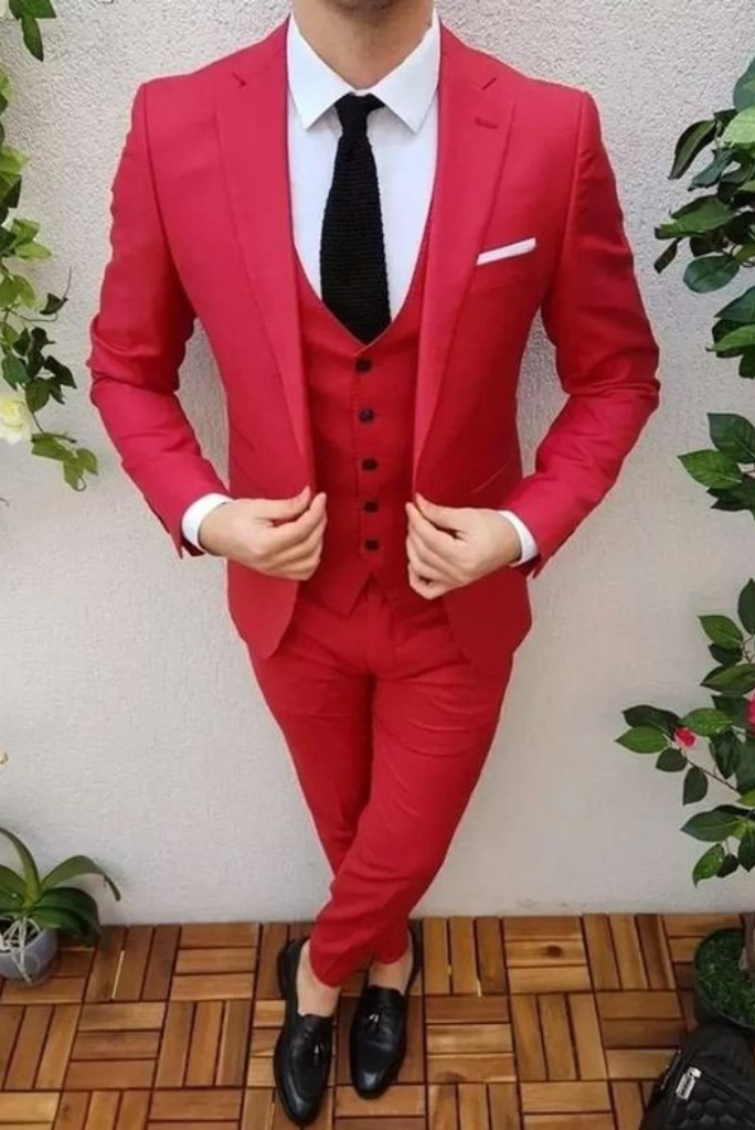Men Suit Designer Suit Luxury Red Suit Wedding Wear Suit Gift For Him Elegant Groom Wear Suits