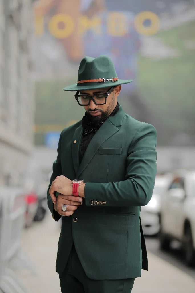 Men Green Three Piece Suit Formal Wedding Elegant Premium Bespoke Gift For Him