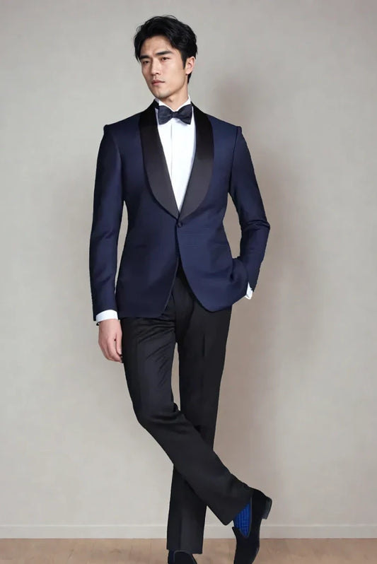 Men Dark Royal Blue Tuxedo Suit Special For Pre Wedding Functions Reception Parties Galas & Every Occasion Wear