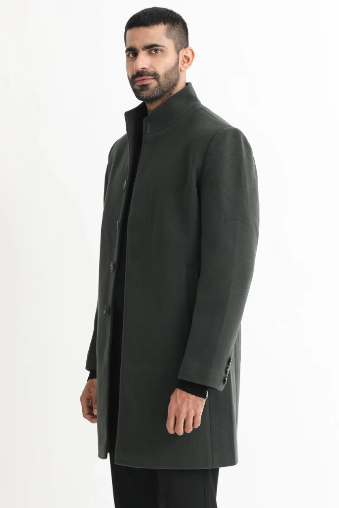 Man Winter Over Long Coat Green Trench Coat Casual Business Coat Woolen jacket long Tweed Stylish Winter Outwear Jacket Customized Coat New Year Gift For Him