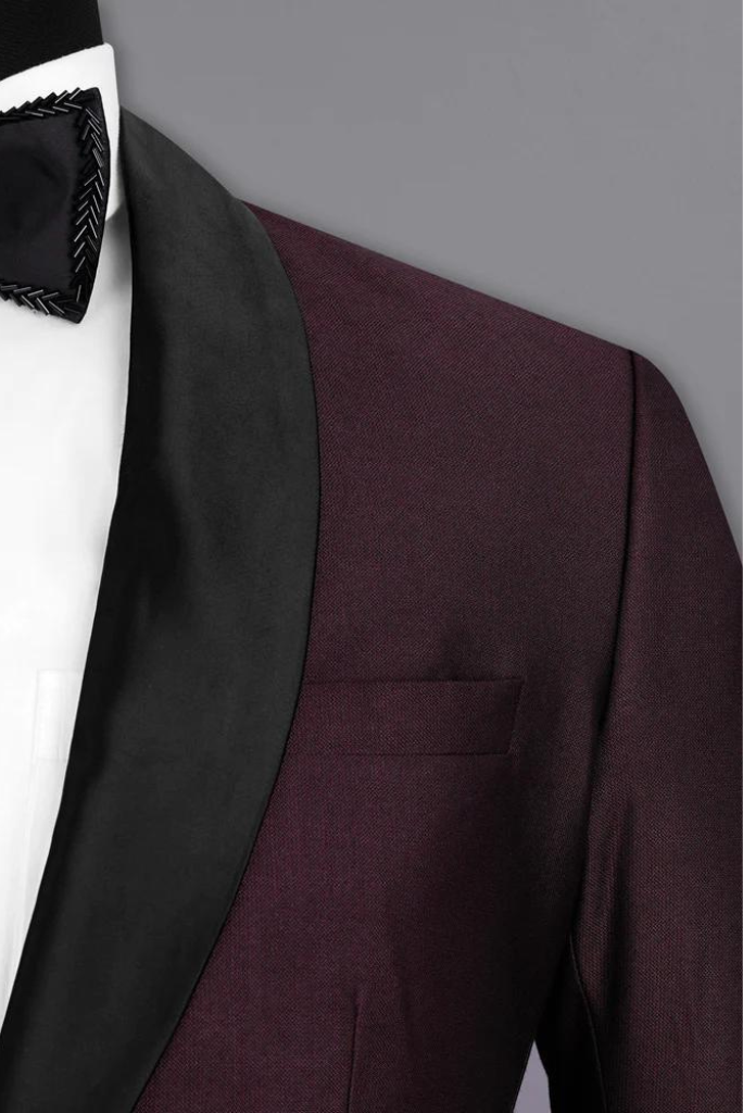 Man Wine 2 Piece Wedding Suit Slim Fit Suit Prom Wear Tuxedo Suit Dinner Party Suits Elegant Bespoke Men's Wear Gift For Him