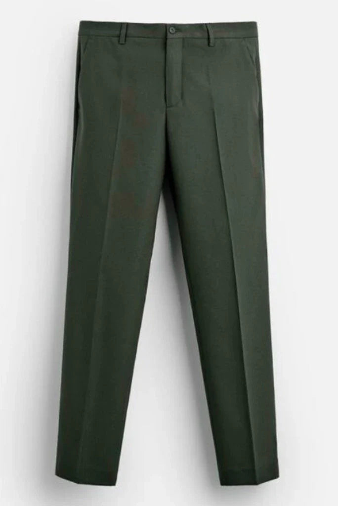 Men Formal Olive Green Trouser Stylish Groomsmen Wear pant Dinner Pant gift For Him