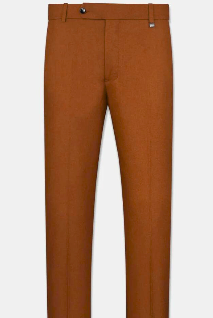 Man Rust Trouser Stylish Elegant Pants Office Pant Formal Wedding Wear Party Wear Pant Rust For him