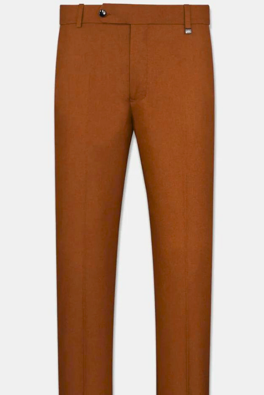 Man Rust Trouser Stylish Elegant Pants Office Pant Formal Wedding Wear Party Wear Pant Rust For him