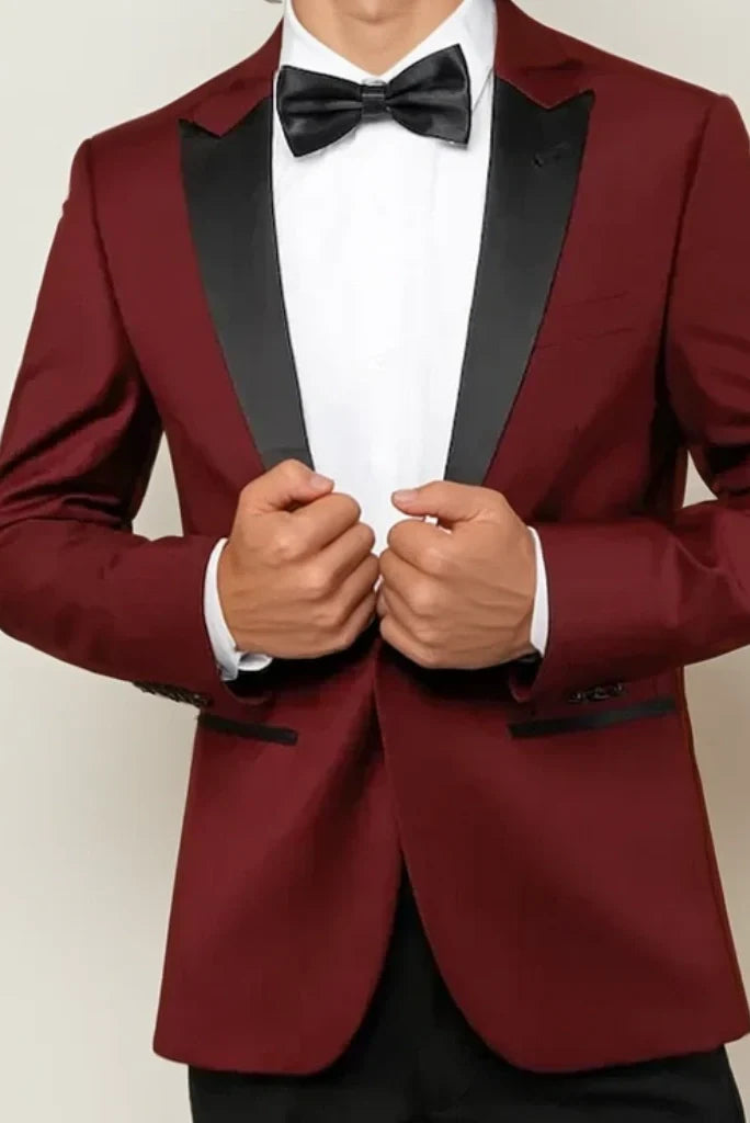 Men 2 piece Maroon Stylish Tuxedo Suit Wedding Wear Suit Luxury Elegant Look Groom Suit Party Wear Suit